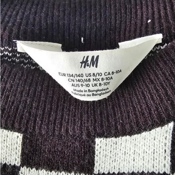 H&M black and white cropped sweater for kids girls - Picture 4 of 4